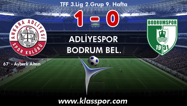 Adliyespor 1 - Bodrum Bel. 0