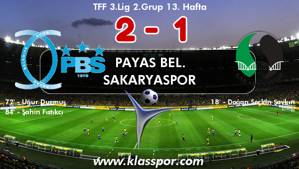 Payas Bel. 2 - Sakaryaspor 1