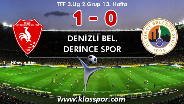 Denizli Bel. 1 - Derince Spor 0