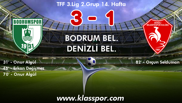 Bodrum Bel. 3 - Denizli Bel. 1