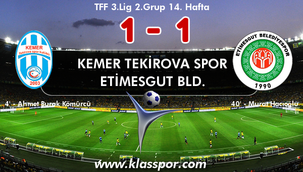 Kemer Tekirova Spor 1 - Etimesgut Bld. 1