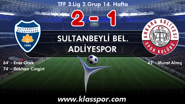 Sultanbeyli Bel. 2 - Adliyespor 1