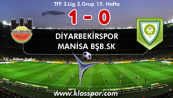 Diyarbekirspor 1 - Manisa BŞB.SK 0