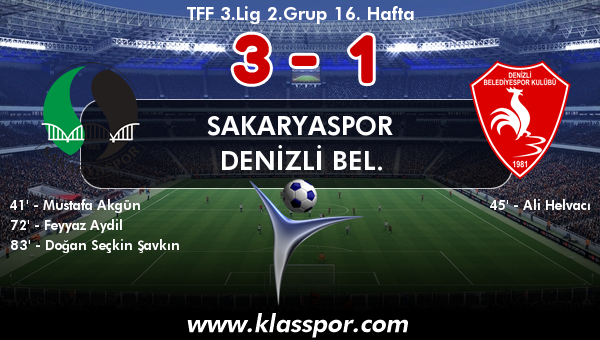 Sakaryaspor 3 - Denizli Bel. 1