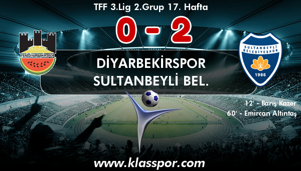 Diyarbekirspor 0 - Sultanbeyli Bel. 2