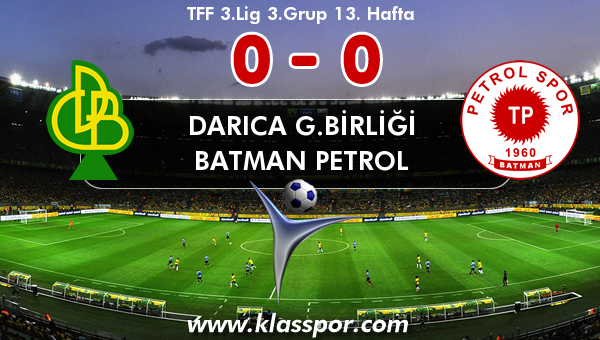 Darıca G.Birliği 0 - Batman Petrol 0