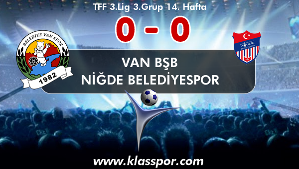 Van BŞB 0 - Niğde Belediyespor 0