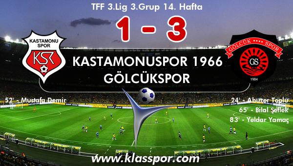 Kastamonuspor 1966 1 - Gölcükspor 3