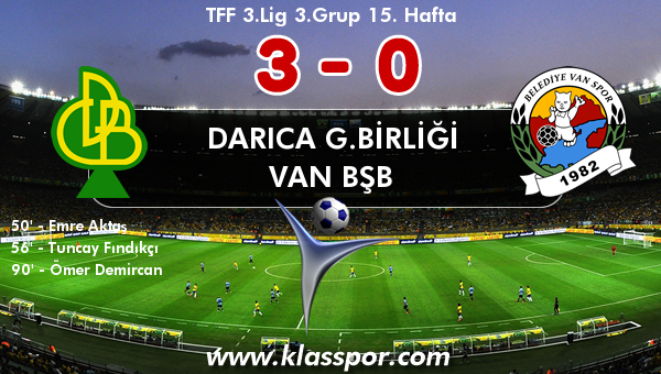 Darıca G.Birliği 3 - Van BŞB 0