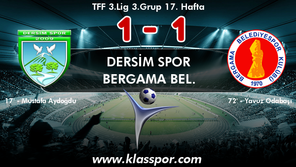 Dersim Spor 1 - Bergama Bel. 1