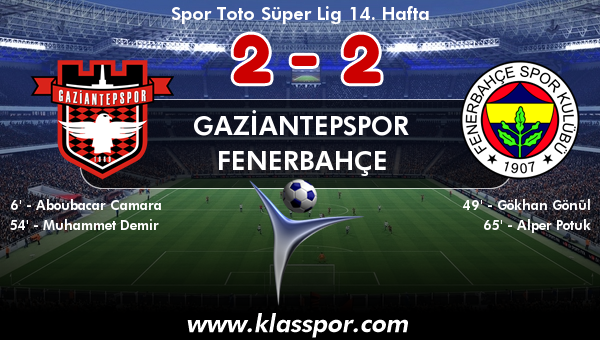 Gaziantepspor 2 - Fenerbahçe 2