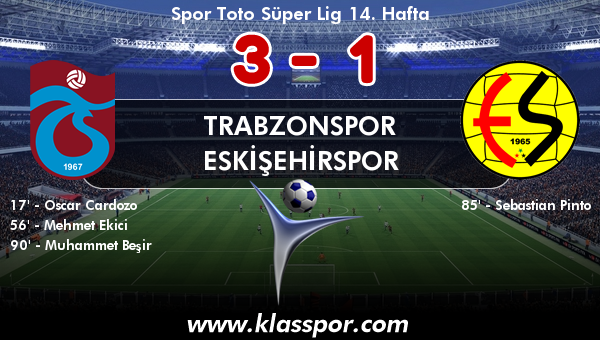 Trabzonspor 3 - Eskişehirspor 1