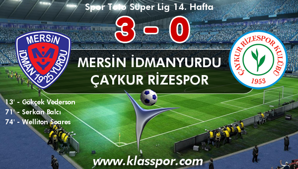 Mersin İdmanyurdu 3 - Çaykur Rizespor 0