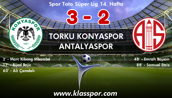 Torku Konyaspor 3 - Antalyaspor 2