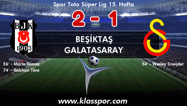 Beşiktaş 2 - Galatasaray 1