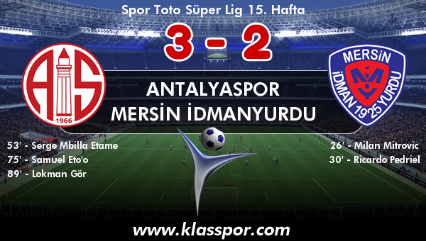 Antalyaspor 3 - Mersin İdmanyurdu 2