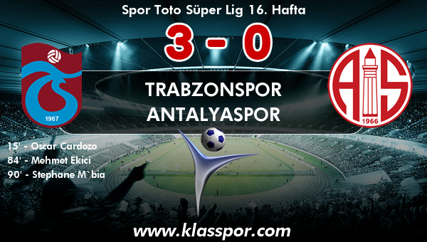 Trabzonspor 3 - Antalyaspor 0
