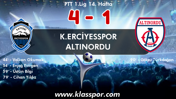 K.Erciyesspor 4 - Altınordu 1