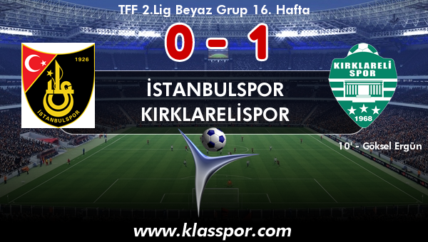 İstanbulspor 0 - Kırklarelispor 1