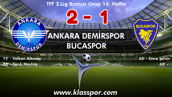 Ankara Demirspor 2 - Bucaspor 1