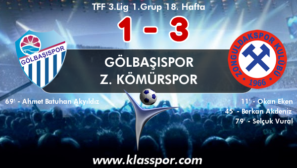 Gölbaşıspor 1 - Z. Kömürspor 3