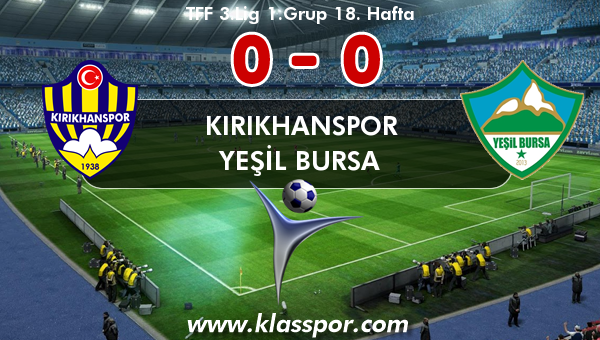 Kırıkhanspor 0 - Yeşil Bursa 0