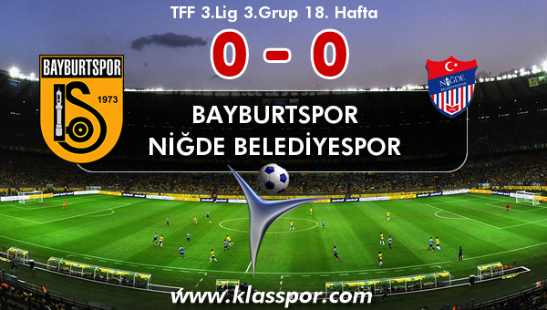 Bayburtspor 0 - Niğde Belediyespor 0