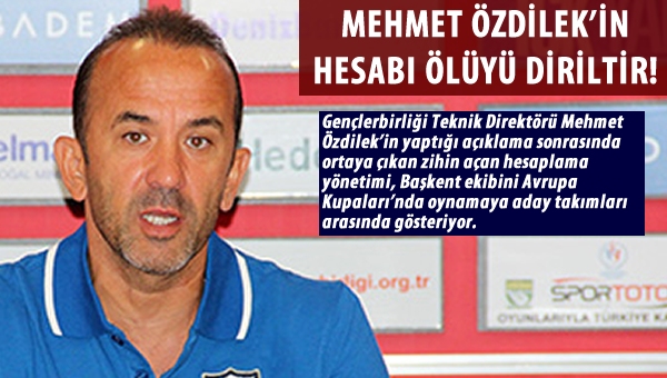 Mehmet Özdilek'in hesabı, ölüyü diriltir!