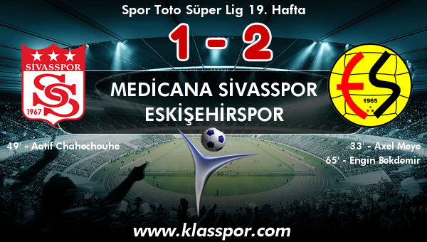 Medicana Sivasspor 1 - Eskişehirspor 2