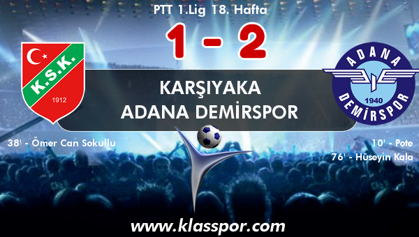 Karşıyaka 1 - Adana Demirspor 2