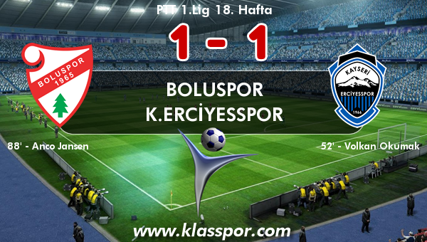 Boluspor 1 - K.Erciyesspor 1