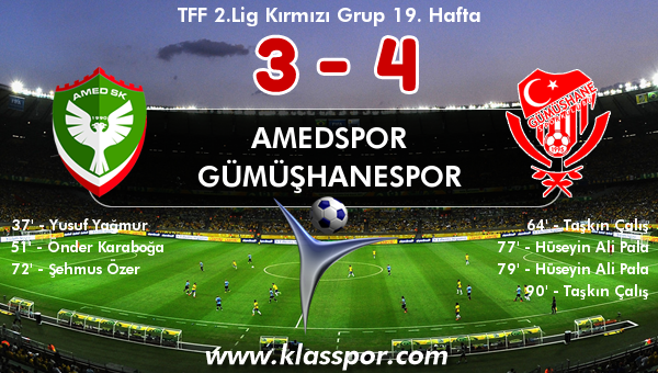 Amedspor 3 - Gümüşhanespor 4