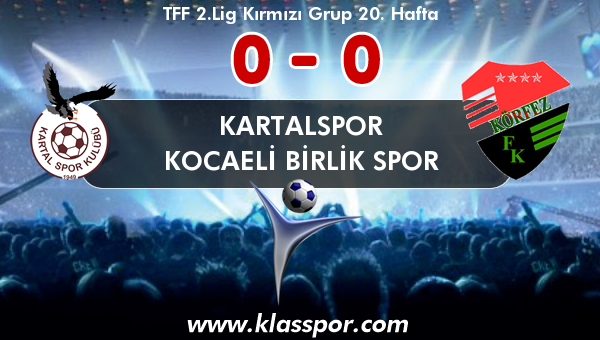 Kartalspor 0 - Kocaeli Birlik Spor 0