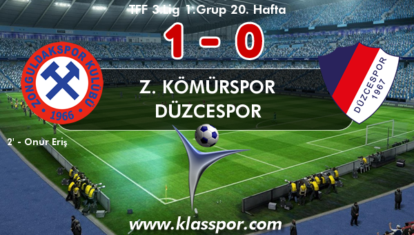 Z. Kömürspor 1 - Düzcespor 0