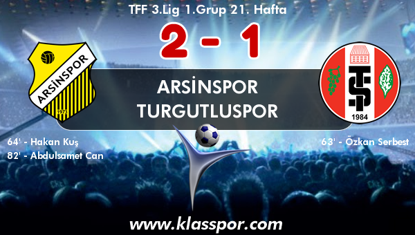 Arsinspor 2 - Turgutluspor 1