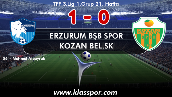 Erzurum Bşb Spor 1 - Kozan Bel.SK 0