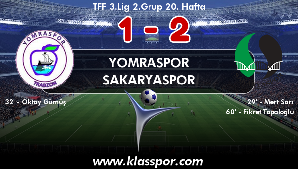 Yomraspor 1 - Sakaryaspor 2