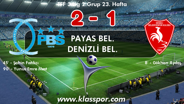 Payas Bel. 2 - Denizli Bel. 1