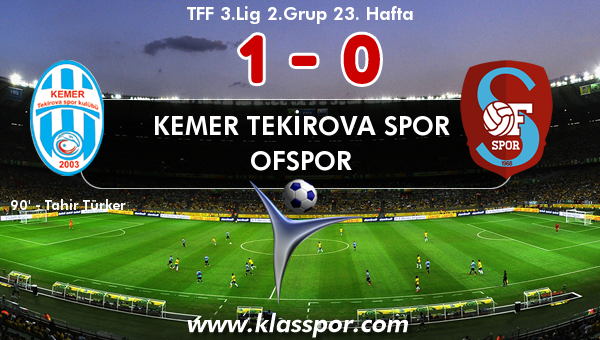 Kemer Tekirova Spor 1 - Ofspor 0