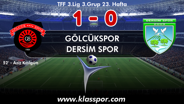 Gölcükspor 1 - Dersim Spor 0