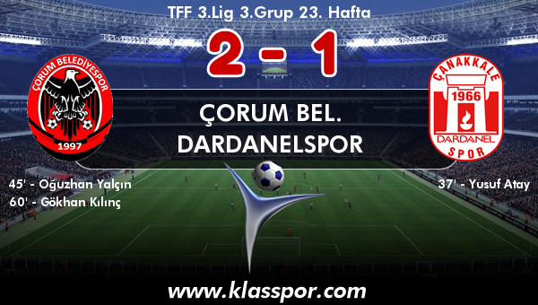 Çorum Bel. 2 - Dardanelspor 1