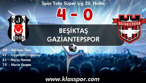 Beşiktaş 4 - Gaziantepspor 0