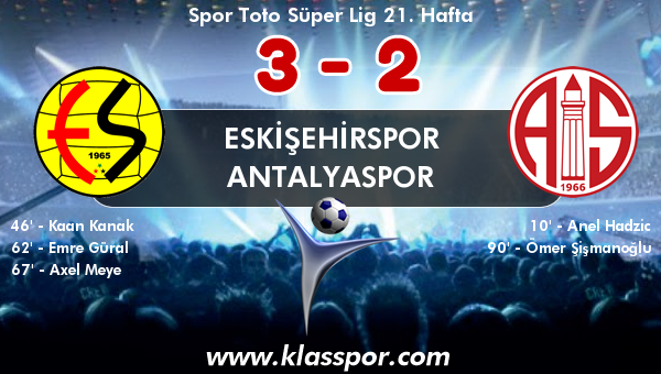 Eskişehirspor 3 - Antalyaspor 2