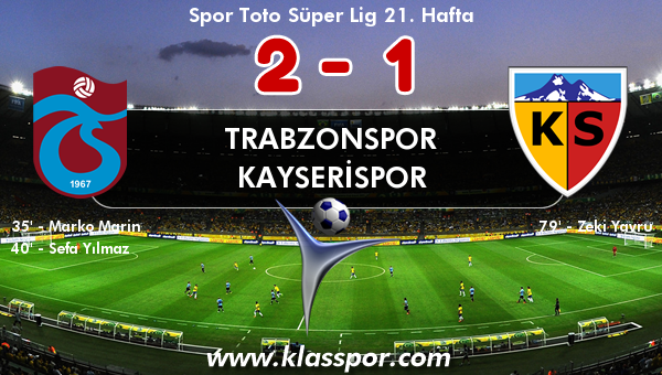 Trabzonspor 2 - Kayserispor 1