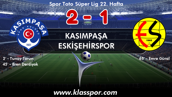 Kasımpaşa 2 - Eskişehirspor 1