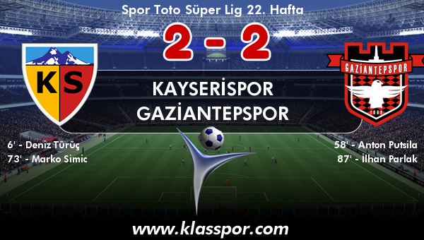 Kayserispor 2 - Gaziantepspor 2