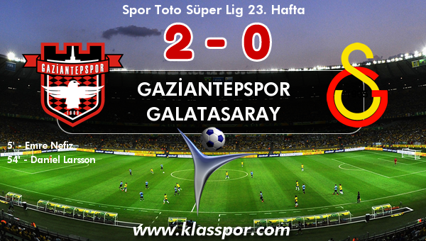 Gaziantepspor 2 - Galatasaray 0