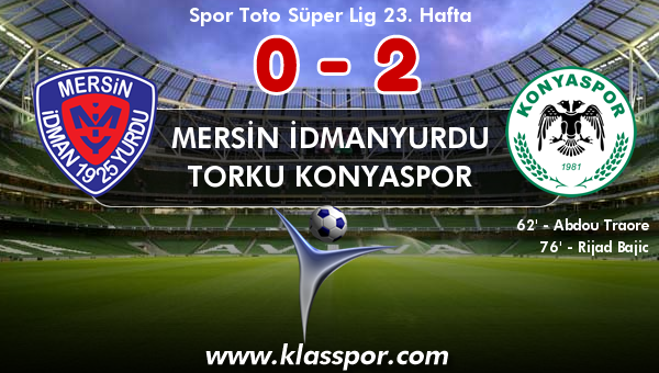 Mersin İdmanyurdu 0 - Torku Konyaspor 2