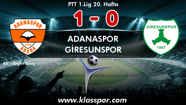 Adanaspor 1 - Giresunspor 0