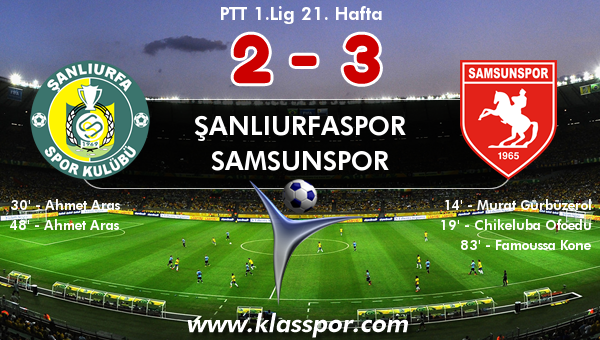 Şanlıurfaspor 2 - Samsunspor 3